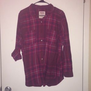Burgundy flannel